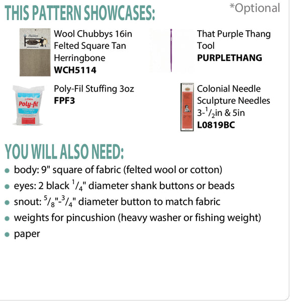 Pig Pincushion PDF Pattern