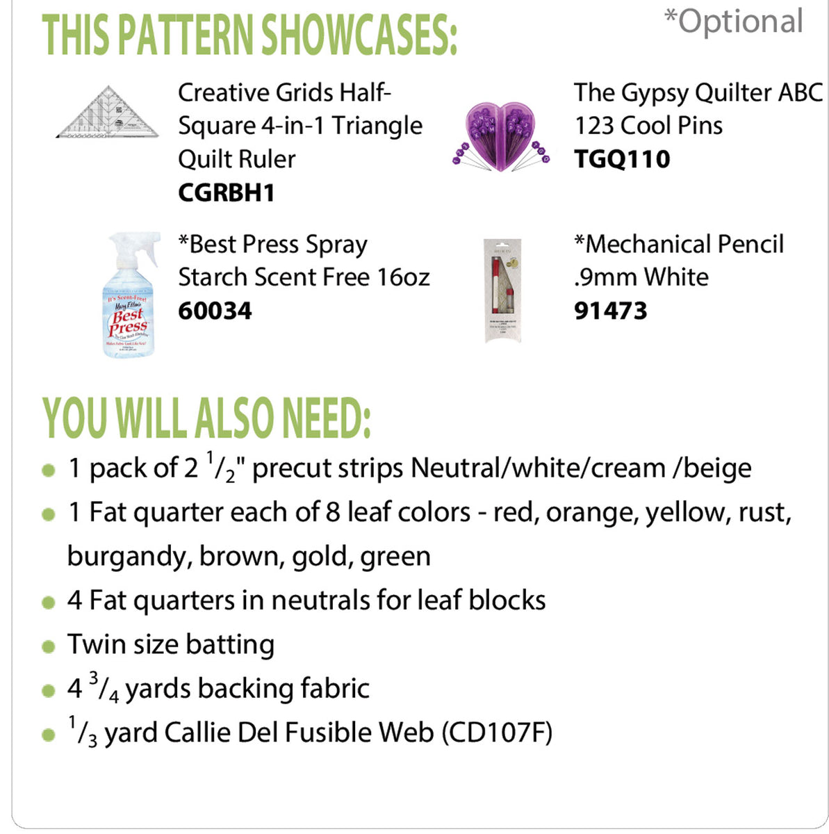 Falling Leaves PDF Pattern Cut Loose Press™