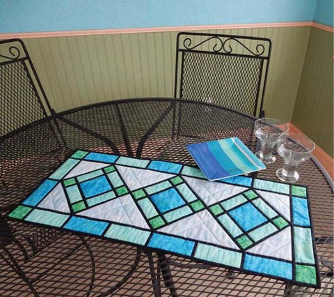 Stained Glass Table Runner PDF Pattern