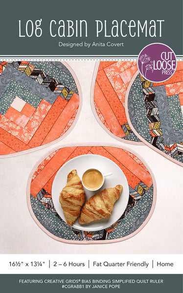 Log Cabin Placemat PDF Pattern
