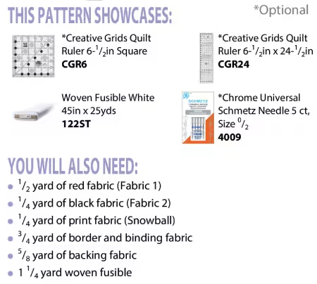 Snowball Table Runner PDF Pattern