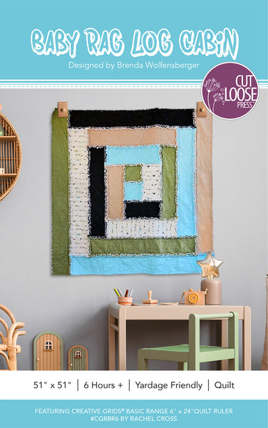 Baby Rag Log Cabin PDF Pattern