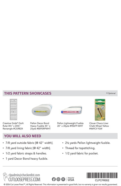 Mat Board Tote Bag PDF Pattern
