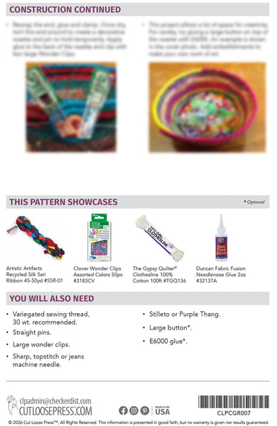 Two Bobbin Bowl PDF Pattern
