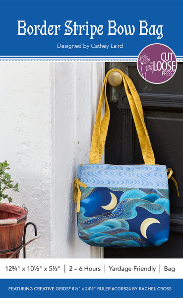 Border Stripe Bow Bag PDF Pattern