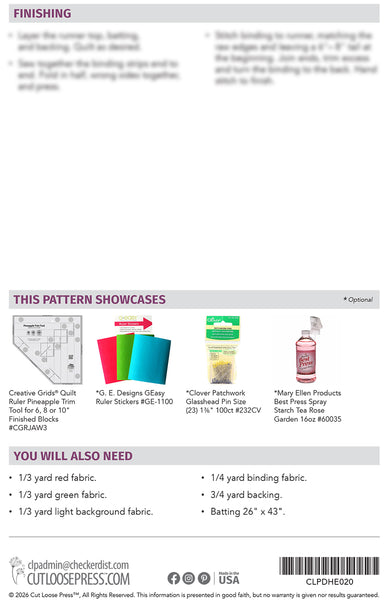 On Point Runner PDF Pattern