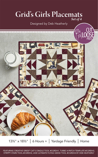 Grid's Girls Placemats - Set of 4 PDF Pattern