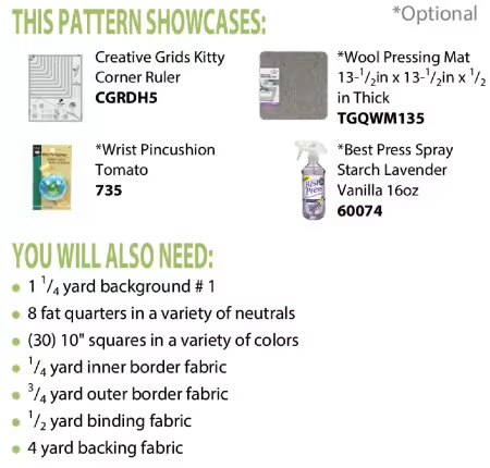 Kitty Cornered Chain PDF Pattern