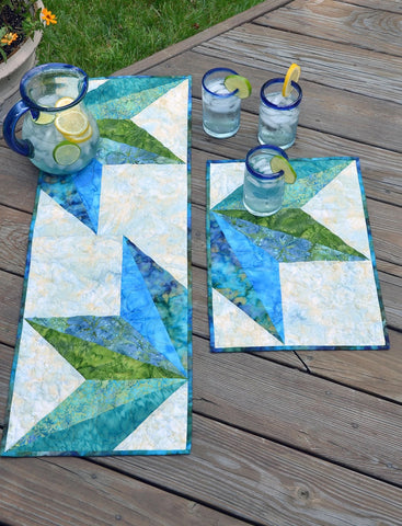 Split Diamond Table Topper - 4 Placemats or 2 Mats and 1 Table Topper PDF Pattern