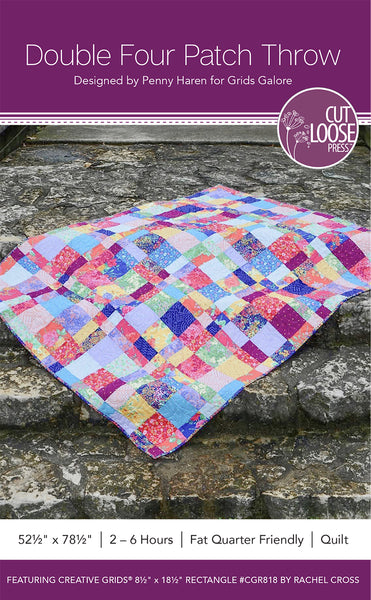 Double Four Patch Throw PDF Pattern
