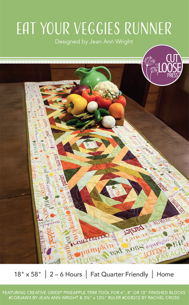 Eat Your Veggies Table Runner PDF Pattern