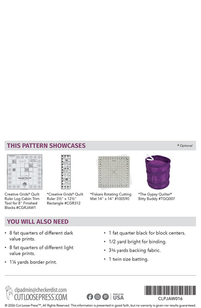Upstairs Downstairs Log Cabin PDF Pattern