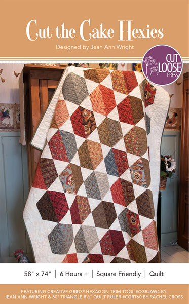 Cut the Cake Hexies PDF Pattern