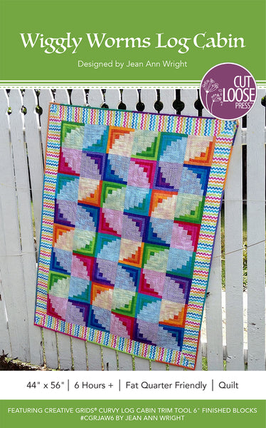 Wiggly Worms Log Cabin PDF Pattern