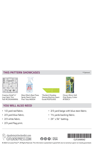 Glory In the Cabin Table Runner PDF Pattern