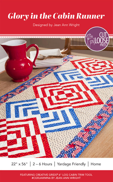Glory In the Cabin Table Runner PDF Pattern