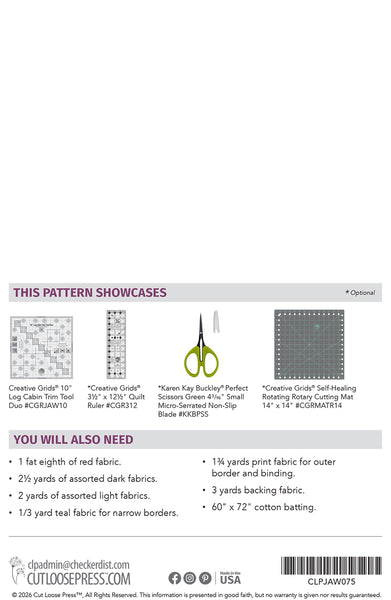 Fly Away Log Cabin PDF Pattern