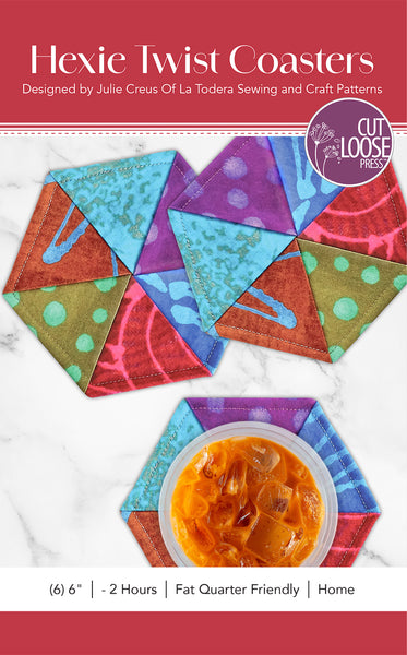 Hexie Twist Coaster Set PDF Pattern