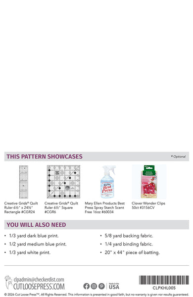 Seasonal Runner - Winter PDF Pattern