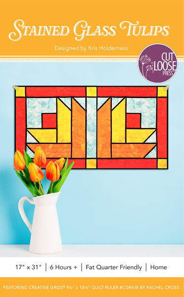 Stained Glass Tulips PDF Pattern