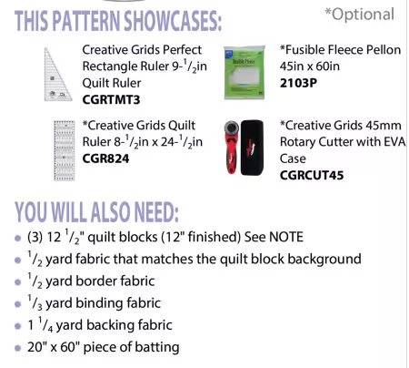 Any 12 Will Do Runner PDF Pattern