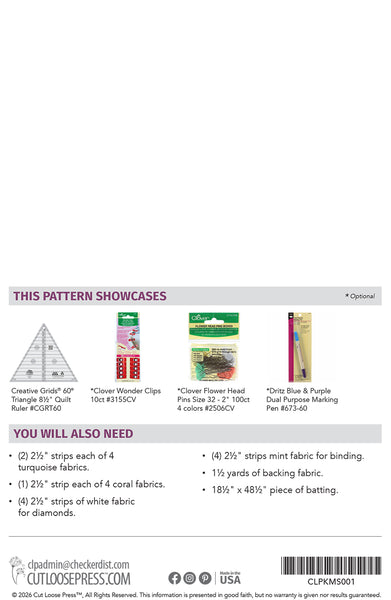 Aztec Diamond Table Runner PDF Pattern