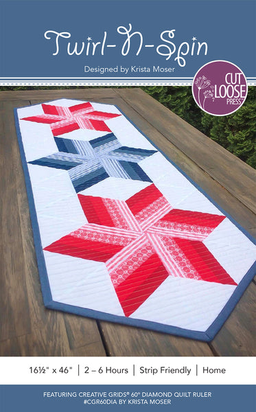 Twirl N Spin Table Runner PDF Pattern
