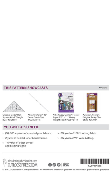 Hearts on the Half Square Quilt PDF Pattern