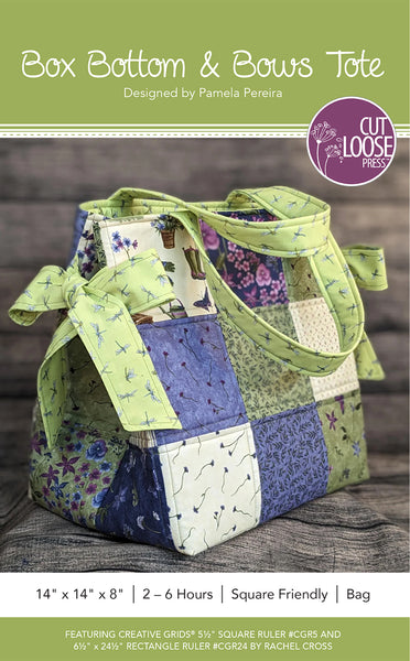 Box Bottom and Bows Tote PDF Pattern
