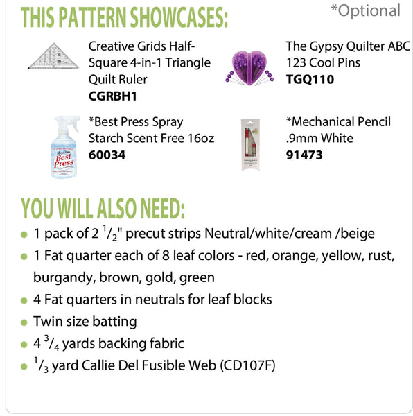 Falling Leaves PDF Pattern