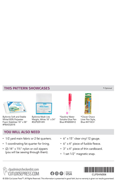 Handwork Take Along Clutch PDF Pattern