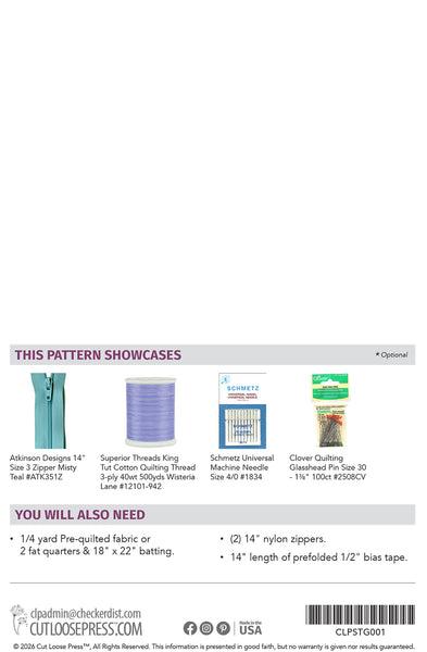 Zip N' Dash Tote PDF Pattern