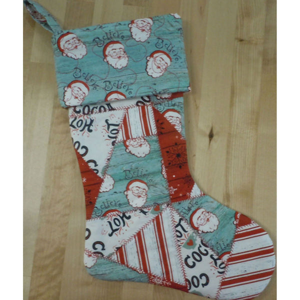 Quilted Patchwork Stocking PDF Pattern