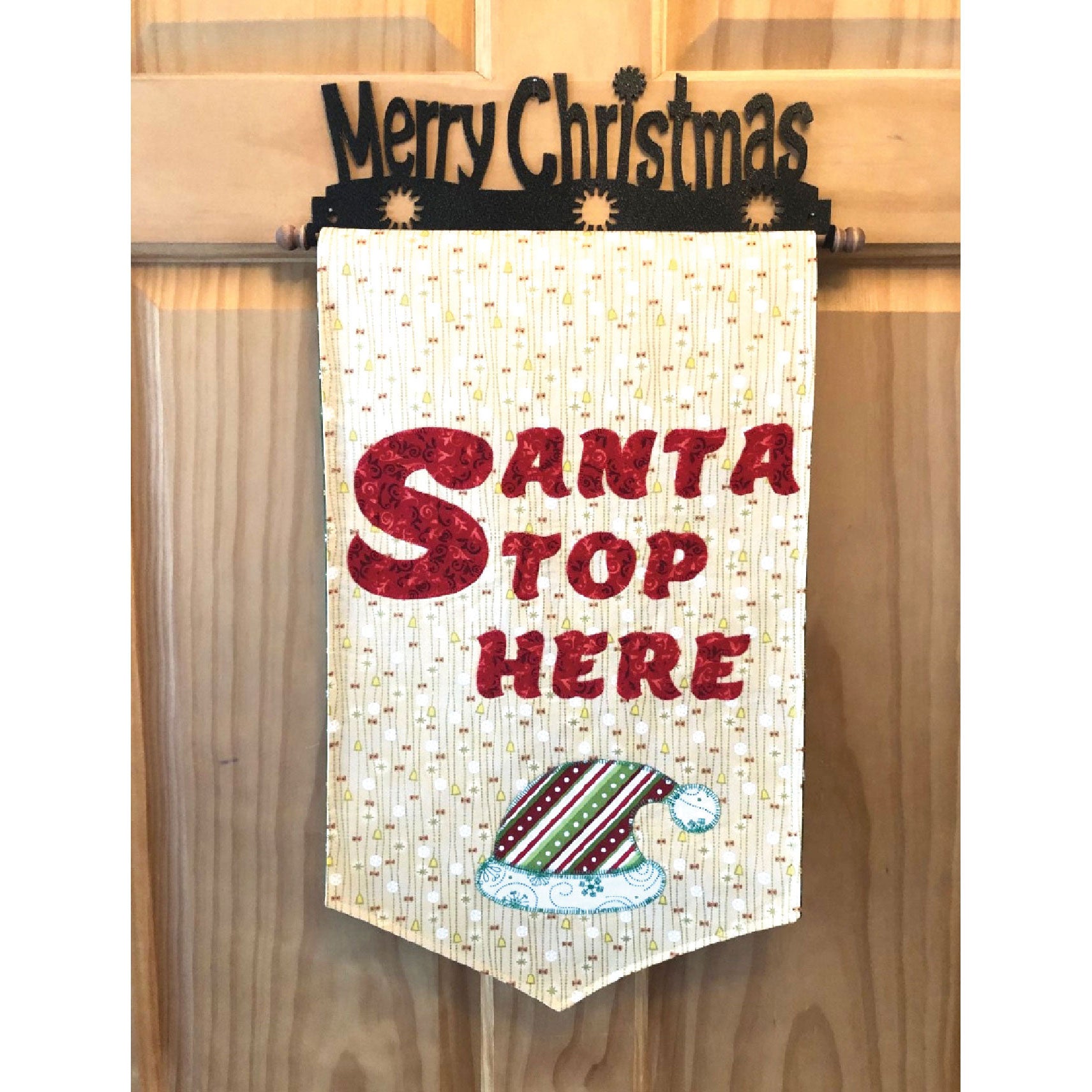 Santa Stop Here Door Hanger PDF Pattern